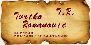 Tvrtko Romanović vizit kartica